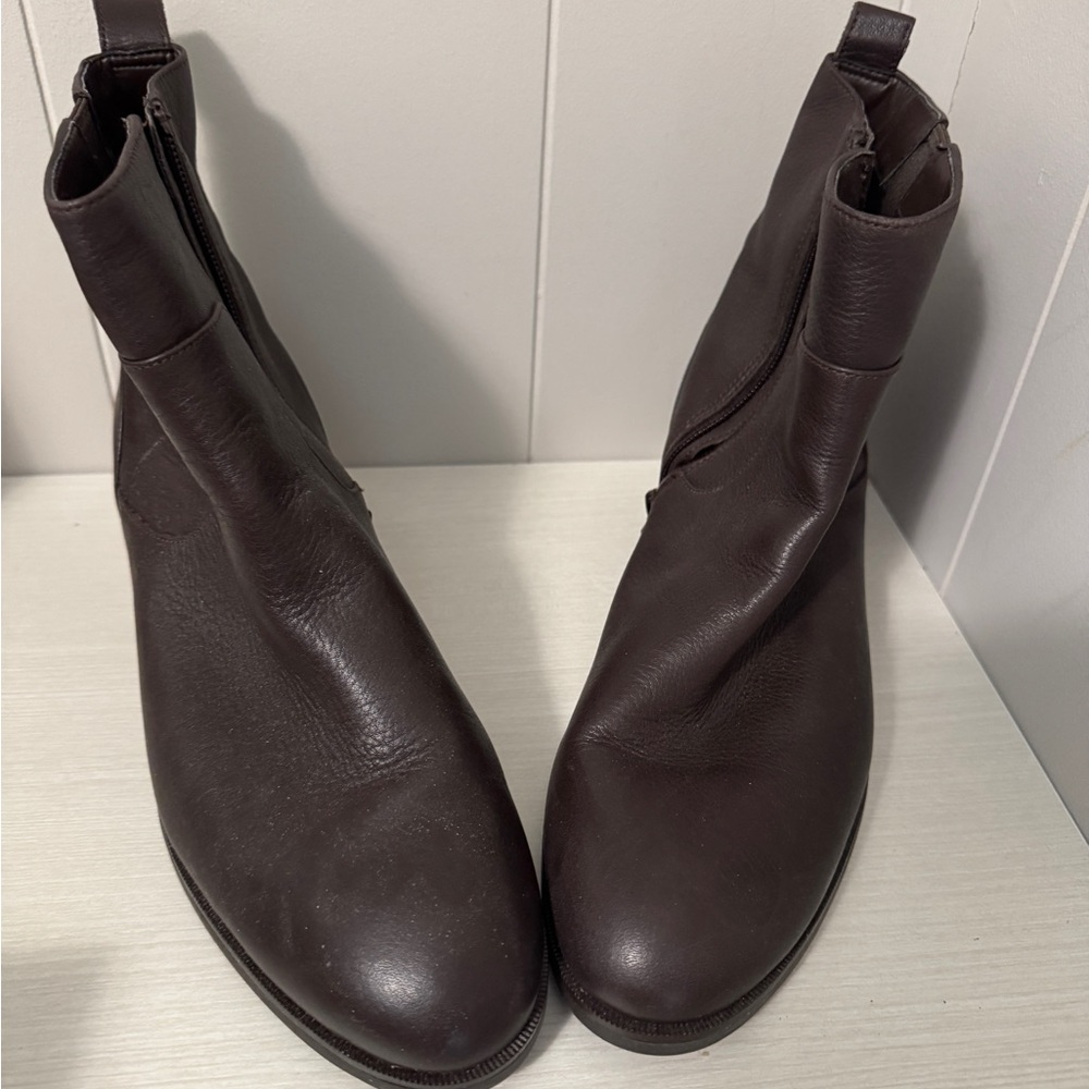 Cole Haan Rich Brown Leather Heeled Boots